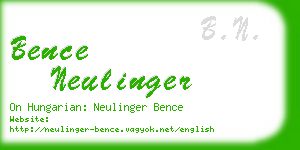 bence neulinger business card